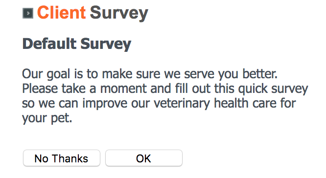 Vet survey request